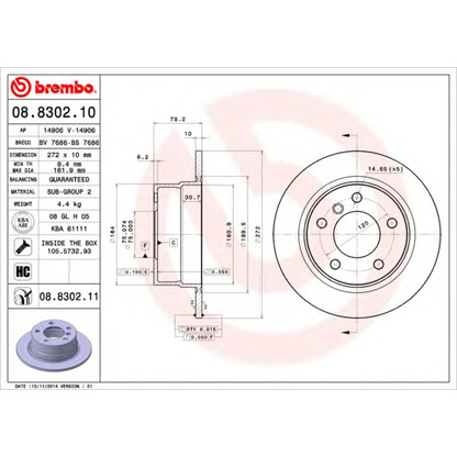 Foto Disco  freno AP 14906V