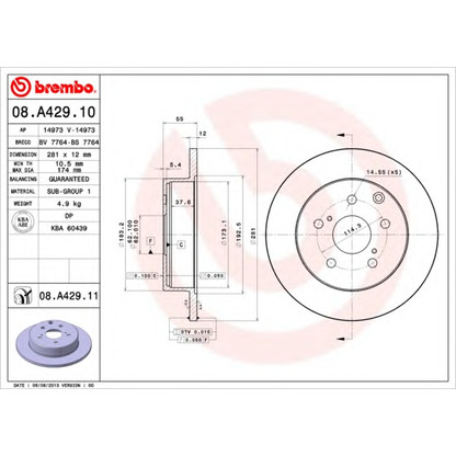 Foto Disco  freno AP 14973V