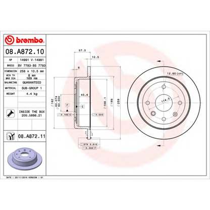 Photo Brake Disc AP 14991