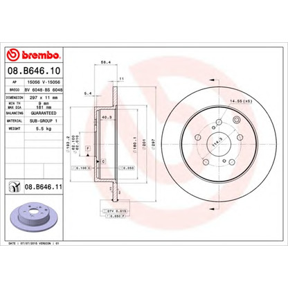 Foto Disco  freno AP 15056