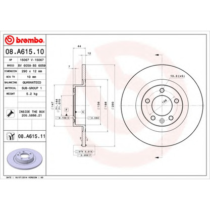 Photo Brake Disc AP 15067