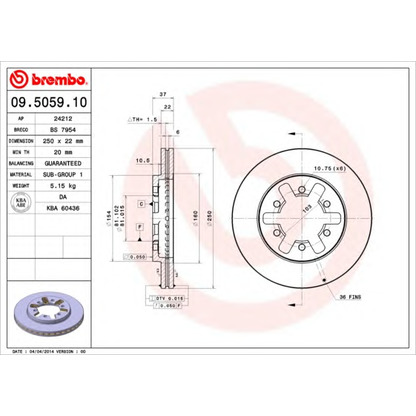 Photo Brake Disc AP 24212