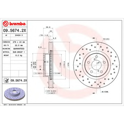 Photo Brake Disc AP 24424X