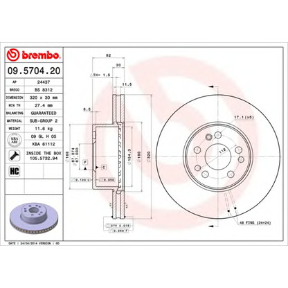 Photo Brake Disc AP 24437