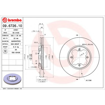 Photo Brake Disc AP 24561