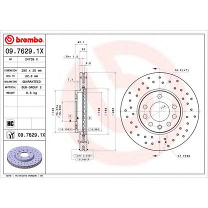 Photo Brake Disc AP 24739X