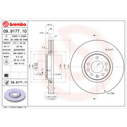 Photo Brake Disc AP 24893