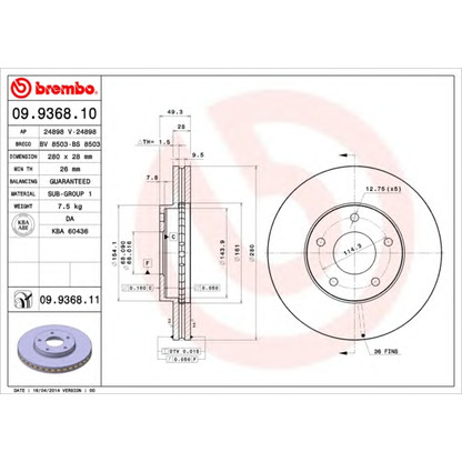 Photo Brake Disc AP 24898