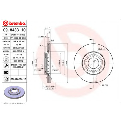 Photo Brake Disc AP 24950