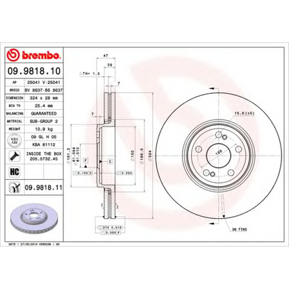 Photo Brake Disc AP 25041