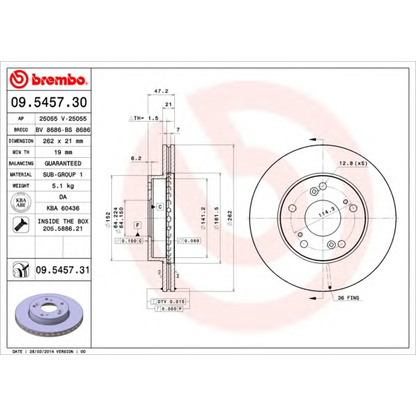 Foto Disco de freno AP 25055V