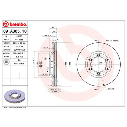 Photo Brake Disc AP 25056