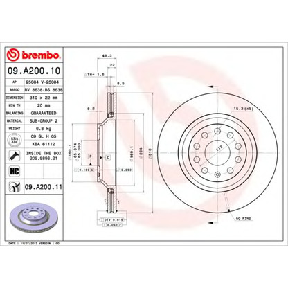 Foto Disco  freno AP 25084V