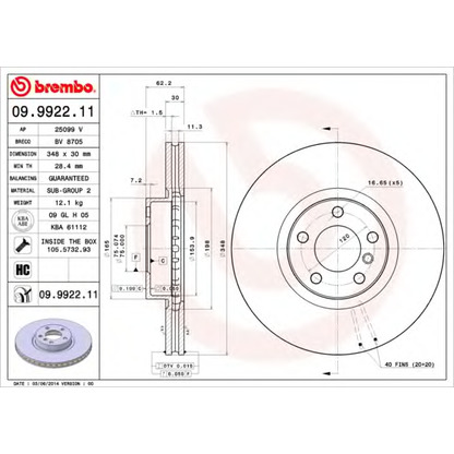 Foto Disco de freno AP 25099V