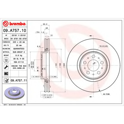 Photo Brake Disc AP 25181