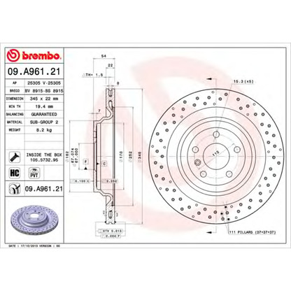 Foto Disco  freno AP 25305V