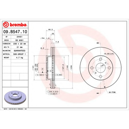 Photo Brake Disc AP 25451