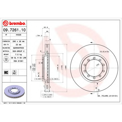 Foto Disco de freno AP 44026