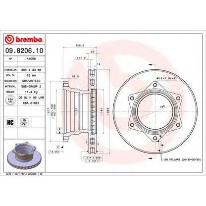 Photo Brake Disc AP 44058