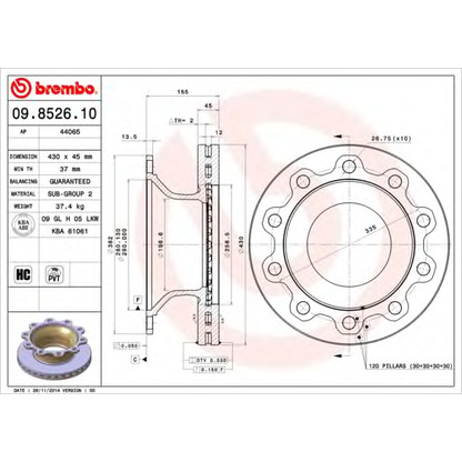 Photo Brake Disc AP 44065