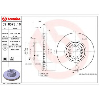 Foto Disco  freno AP 44068