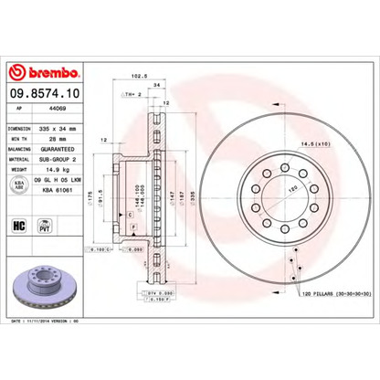 Foto Disco de freno AP 44069