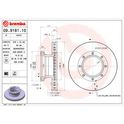 Foto Disco  freno AP 44072