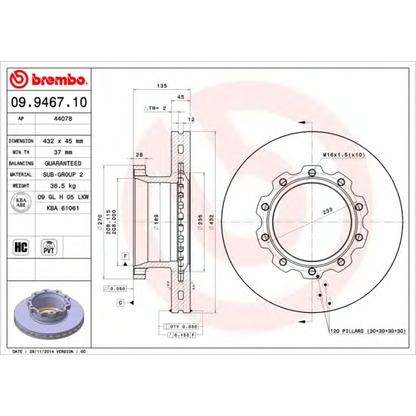 Foto Disco de freno AP 44078