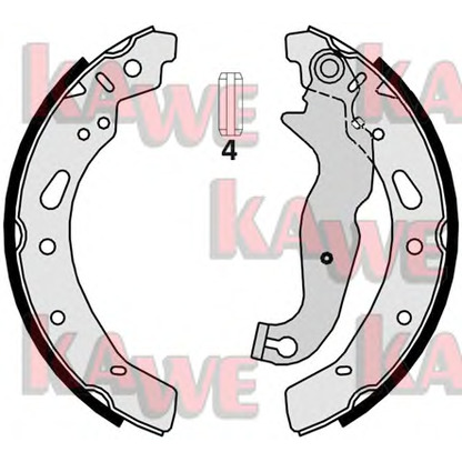 Photo Brake Shoe Set KAWE 09300