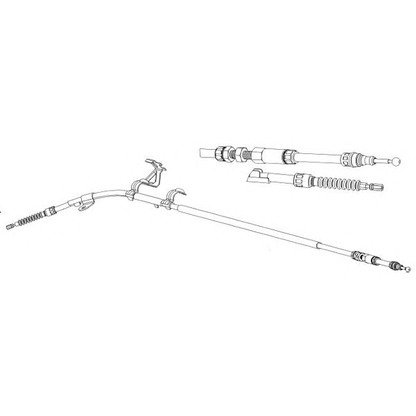 Foto Cable de accionamiento, freno de estacionamiento KAWE VW02183