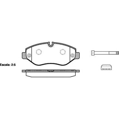 Photo Brake Pad Set, disc brake KAWE 124500