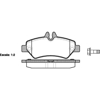 Photo Brake Pad Set, disc brake KAWE 124600