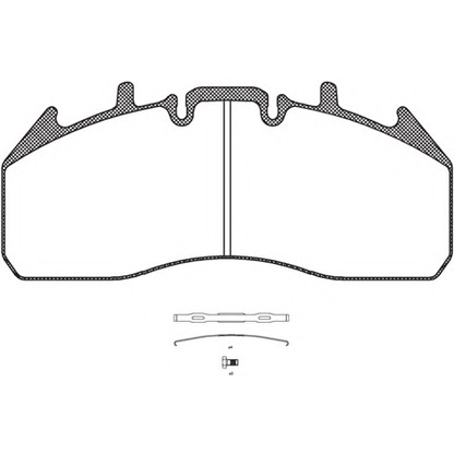 Photo Brake Pad Set, disc brake KAWE 88084