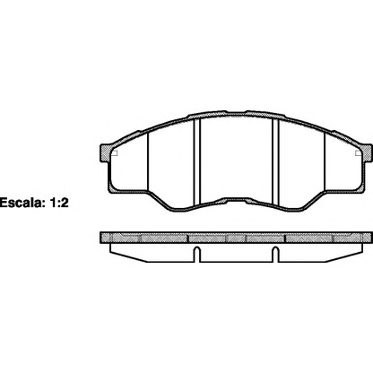 Photo Brake Pad Set, disc brake KAWE 126600