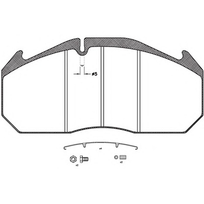 Photo Brake Pad Set, disc brake KAWE 88085