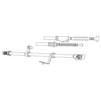 Foto Cable de accionamiento, freno de estacionamiento KAWE NI02158