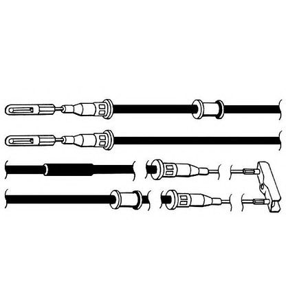 Foto Cable de accionamiento, freno de estacionamiento KAWE OP02146