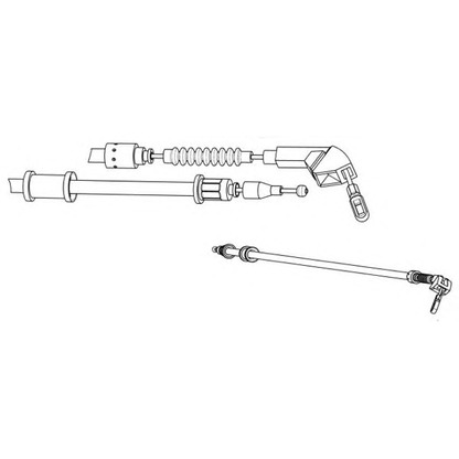 Foto Cable de accionamiento, freno de estacionamiento KAWE OP02168