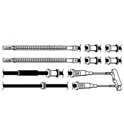 Foto Cable de accionamiento, freno de estacionamiento KAWE OP02169