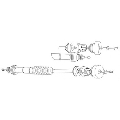 Foto Cable de accionamiento, accionamiento del embrague KAWE PU01155