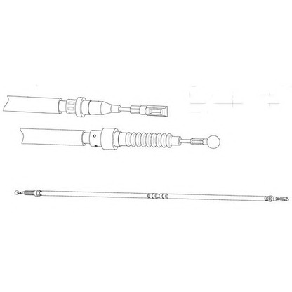 Zdjęcie Cięgno, hamulec postojowy KAWE VW02208