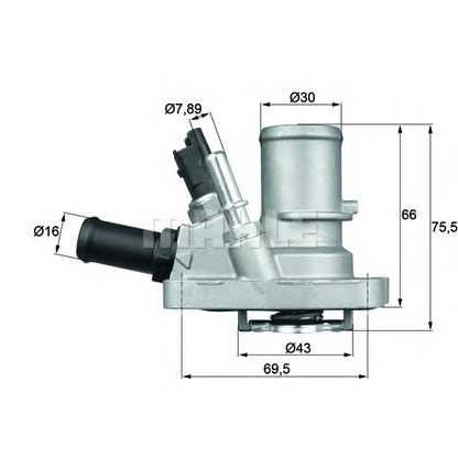 Foto Thermostat, Kühlmittel MAHLE TI14488