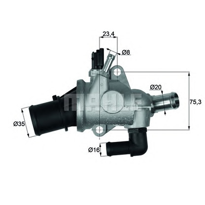 Foto Thermostat, Kühlmittel MAHLE TI17488