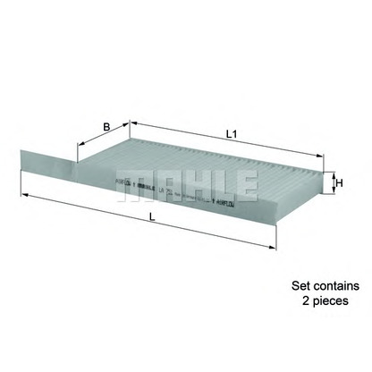 Zdjęcie Filtr, wentylacja przestrzeni pasażerskiej MAHLE LA751S