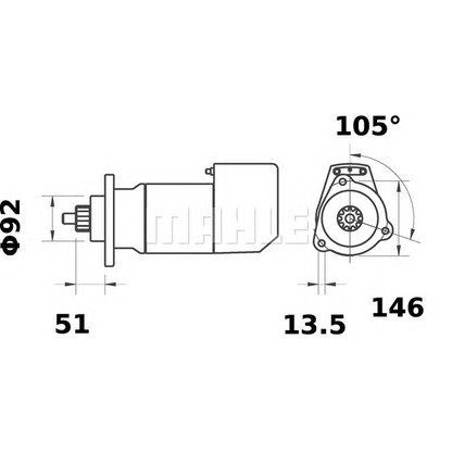 Foto Motor de arranque MAHLE MS547