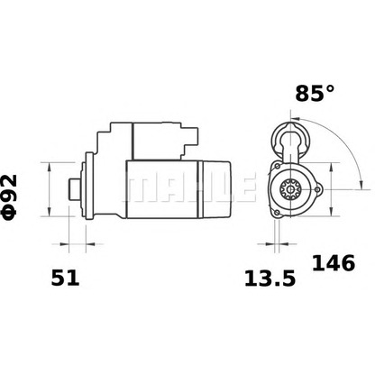 Foto Motor de arranque MAHLE MS426