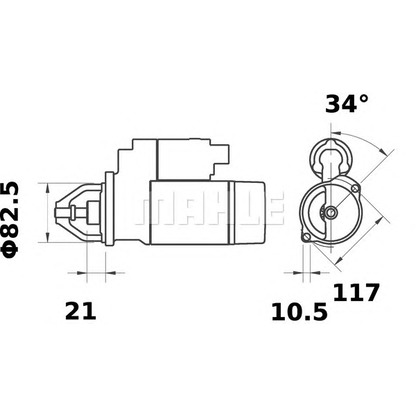 Foto Motor de arranque MAHLE MS218