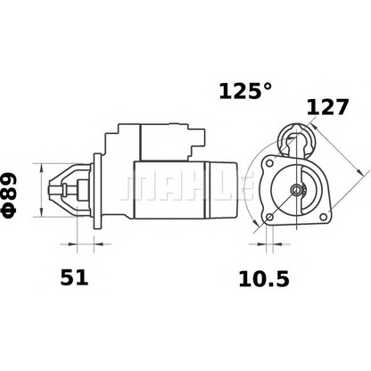 Foto Starter MAHLE MS174