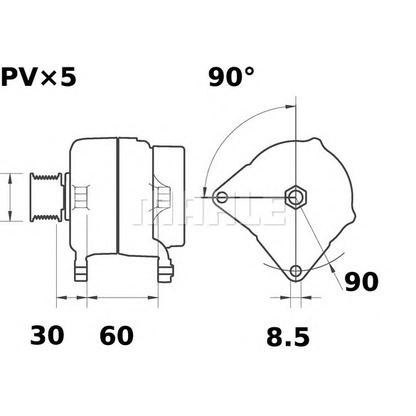 Zdjęcie Alternator MAHLE MG602