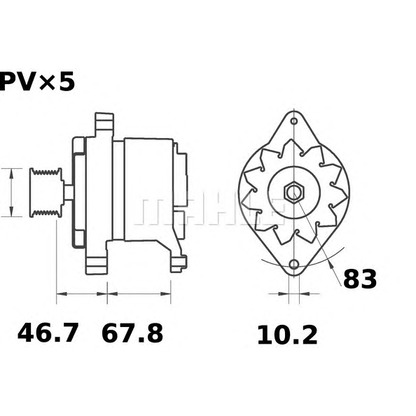 Foto Alternador MAHLE MG537